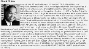 Gung Gung's Obituary